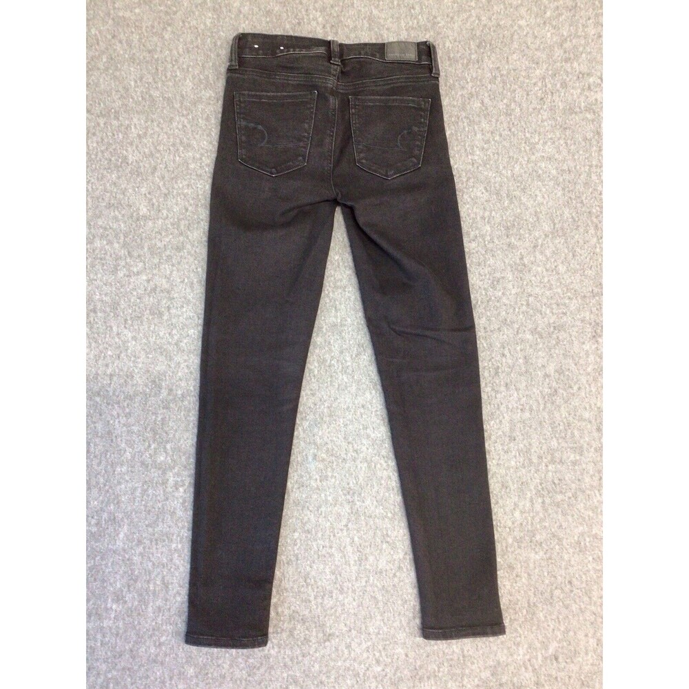 American Eagle Women's Next Level Stretch Jeans Jeggings Sz 00 Short Black